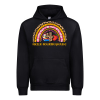Black back to school rainbow hello fourth grade Urban Hoodie - AdoDesignShop