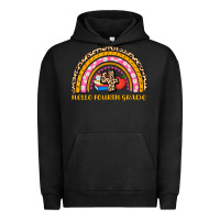 Pigment Black back to school rainbow hello fourth grade Urban Hoodie - AdoDesignShop