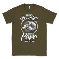 Army Green being grandpa is an honor being papa is priceless, gift dad Classic Tee - longCreatives