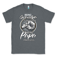 Charcoal Heather being grandpa is an honor being papa is priceless, gift dad Classic Tee - longCreatives