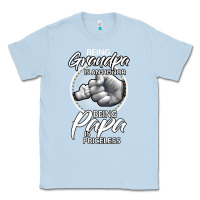 Dusty Blue being grandpa is an honor being papa is priceless, gift dad Classic Tee - longCreatives