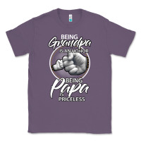 Lavender being grandpa is an honor being papa is priceless, gift dad Classic Tee - longCreatives