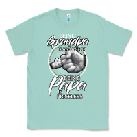 Seafoam being grandpa is an honor being papa is priceless, gift dad Classic Tee - longCreatives