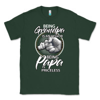 Sports Green being grandpa is an honor being papa is priceless, gift dad Classic Tee - longCreatives