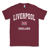 Burgundy Liverpool England Vintage Athletic Sports Design Classic Tee - longCreatives