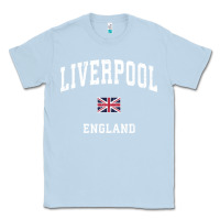 Dusty Blue Liverpool England Vintage Athletic Sports Design Classic Tee - longCreatives