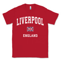 Red Liverpool England Vintage Athletic Sports Design Classic Tee - longCreatives