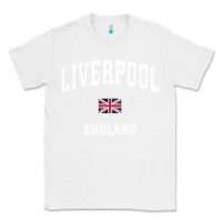 White Liverpool England Vintage Athletic Sports Design Classic Tee - longCreatives