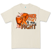 Bone Her fight is our fight Kidney Cancer orange ribbon Premium Tee - NancyCooperArtShop