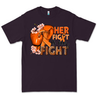 Plum Her fight is our fight Kidney Cancer orange ribbon Premium Tee - NancyCooperArtShop