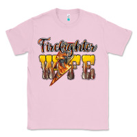 Bubblegum Pink Firefighter wife lightning bolt Classic Tee - HowdyJamesFarm
