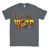 Charcoal Heather Firefighter wife lightning bolt Classic Tee - HowdyJamesFarm