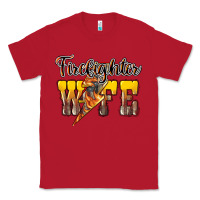 Red Firefighter wife lightning bolt Classic Tee - HowdyJamesFarm