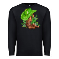 Black green  cowgirl and roses Premium Sweatshirt - AdoDesignShop