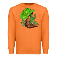 Carrot green  cowgirl and roses Premium Sweatshirt - AdoDesignShop