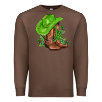 Chestnut green  cowgirl and roses Premium Sweatshirt - AdoDesignShop