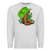 Dove Grey green  cowgirl and roses Premium Sweatshirt - AdoDesignShop