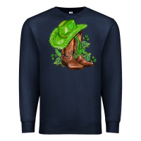 Navy green  cowgirl and roses Premium Sweatshirt - AdoDesignShop