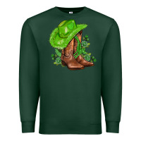 Sports Green green  cowgirl and roses Premium Sweatshirt - AdoDesignShop