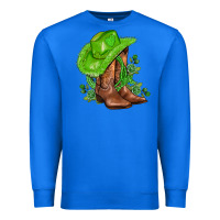 True Royal green  cowgirl and roses Premium Sweatshirt - AdoDesignShop