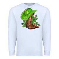White green  cowgirl and roses Premium Sweatshirt - AdoDesignShop