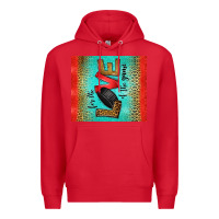 Red for the love of the game ice hockey Premium Hoodie - Jasminsmagicworld