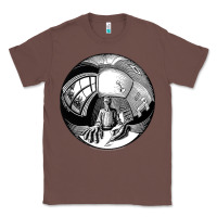 Chestnut M.C. Escher Spherical Self Portrait Classic Tee - longCreatives