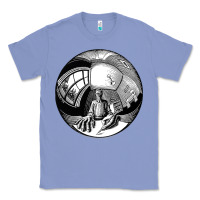 Colony Blue M.C. Escher Spherical Self Portrait Classic Tee - longCreatives