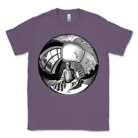 Lavender M.C. Escher Spherical Self Portrait Classic Tee - longCreatives