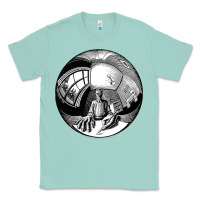 Seafoam M.C. Escher Spherical Self Portrait Classic Tee - longCreatives
