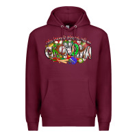 Burgundy my favorite platers call me grandma baseball Premium Hoodie - CowhideDigitalArt
