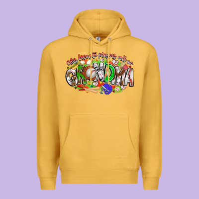 My Favorite Platers Call Me Grandma Baseball Premium Hoodie Designed By Cowhidedigitalart