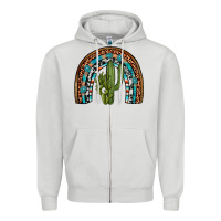 Dove Grey revize cactus gemstone rainbow Zipper Hoodie - Artiststas