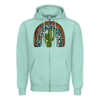 Seafoam revize cactus gemstone rainbow Zipper Hoodie - Artiststas