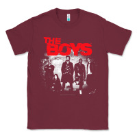 Burgundy The Boys Graffiti Group Photo Classic Tee - longCreatives