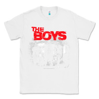 White The Boys Graffiti Group Photo Classic Tee - longCreatives