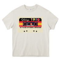 Cream vintage 1990 60th birthday cassette 30 years old 60 years Heavy Core Tee - Bettercallsaul