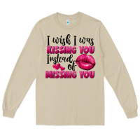 Mushroom I wish i was kissing you instead of missing you Long Sleeve Tee - FaDigitalArtStudio