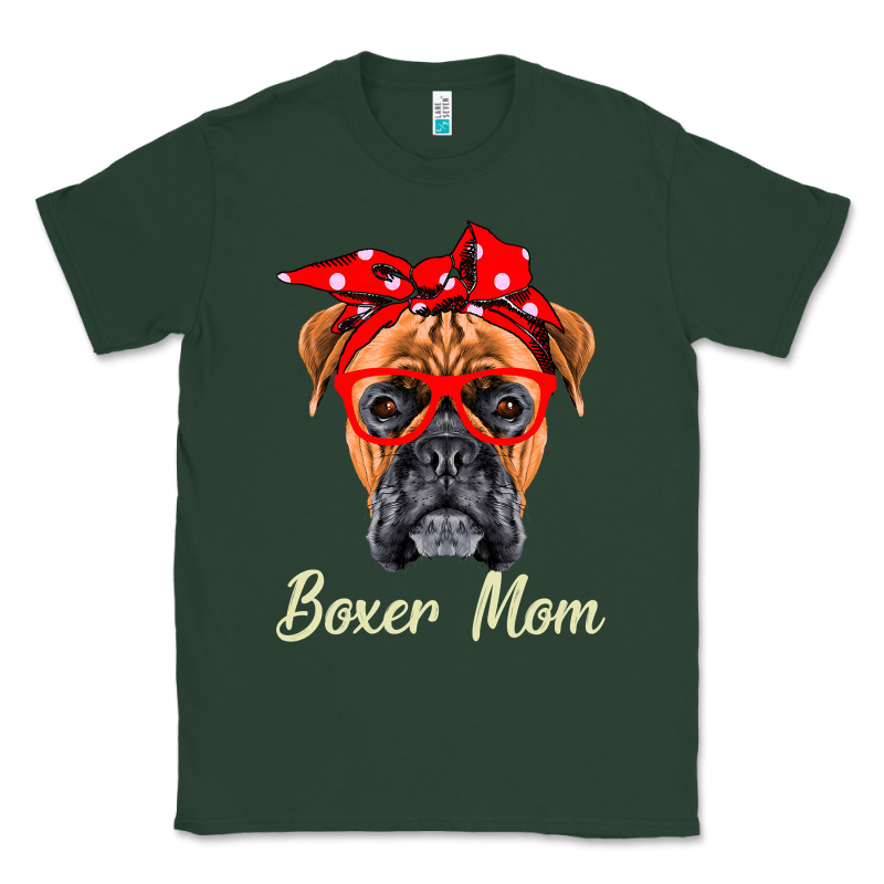 Boxer Mom Dogs  Mothers Day Dog Lovers Gifts For Women Classic Tee by longCreatives | Teevron