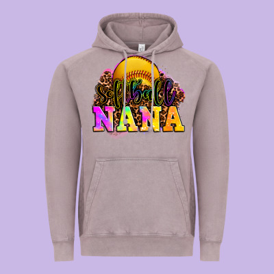Softball Nana Vintage Hoodie Designed By Oliviacreatesart