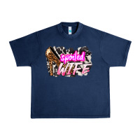 Navy Spoiled wife Mother's Day Urban Heavy Tee - HowdyJamesFarm