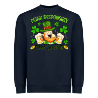 Navy drink responsibly dont spill it Heavyweight Sweatshirt - Artiststas