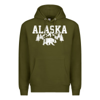 Army Green Alaska Mountains Forest Hunting Usa Premium Hoodie - longCreatives