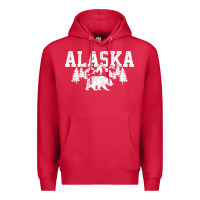 Cardinal Alaska Mountains Forest Hunting Usa Premium Hoodie - longCreatives