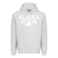 Dove Grey Alaska Mountains Forest Hunting Usa Premium Hoodie - longCreatives