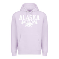 Lilac Alaska Mountains Forest Hunting Usa Premium Hoodie - longCreatives