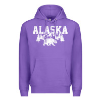 Purple Alaska Mountains Forest Hunting Usa Premium Hoodie - longCreatives