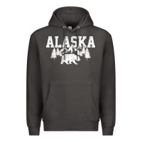 Smoke Alaska Mountains Forest Hunting Usa Premium Hoodie - longCreatives