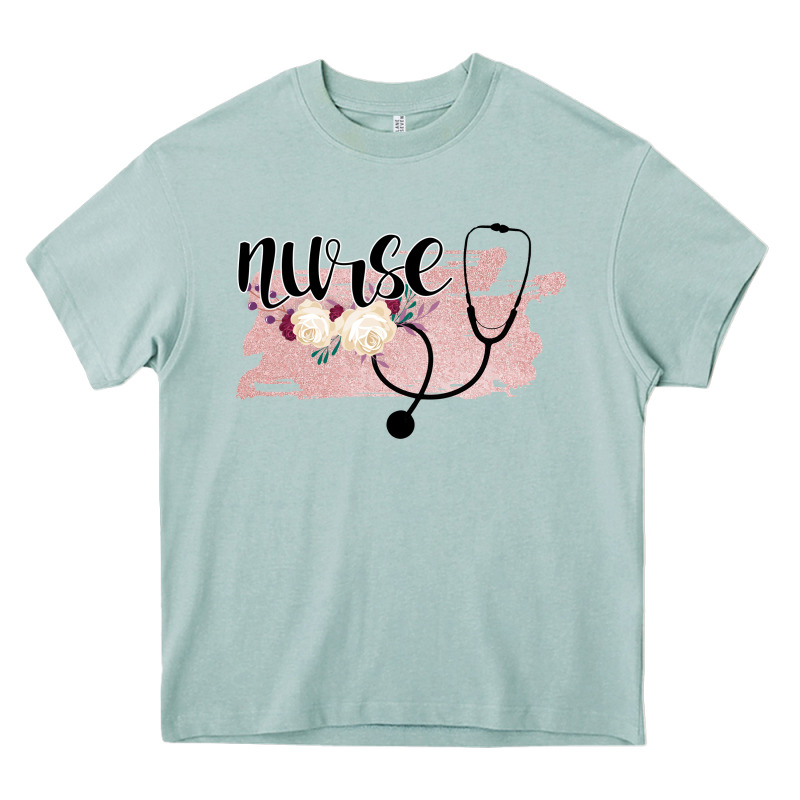 Nurse Floral Heavy Core Tee by Bettercallsaul | Teevron