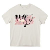 Cream Nurse Floral Heavy Core Tee - Bettercallsaul